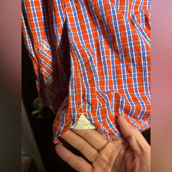 Hartstrings Red Plaid Button Down size 14 - Picture 3 of 4